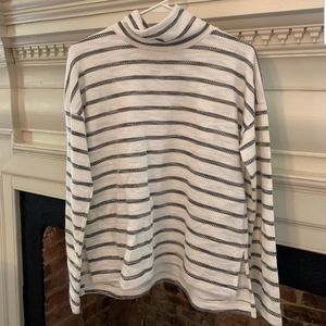 J. Crew Long Sleeve Striped Turtleneck Top